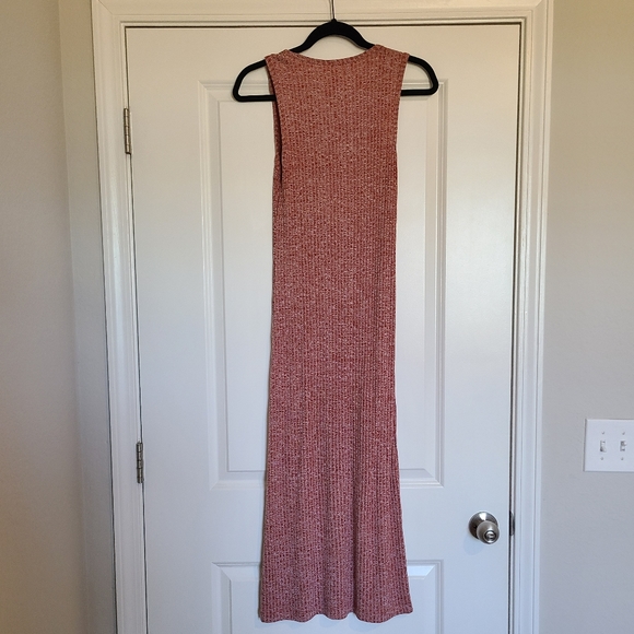 Ribbed Rust Red Maternity Dress- Pinkblush - Picture 3 of 4